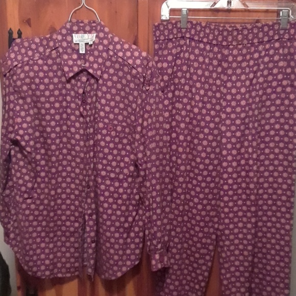 B4 SX & Company 2 Piece Purple Pant Set - Picture 1 of 3